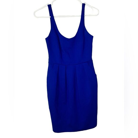 Amanda Uprichard Bodycon Dress with pockets- Royal Blue - PS - Picture 1 of 7